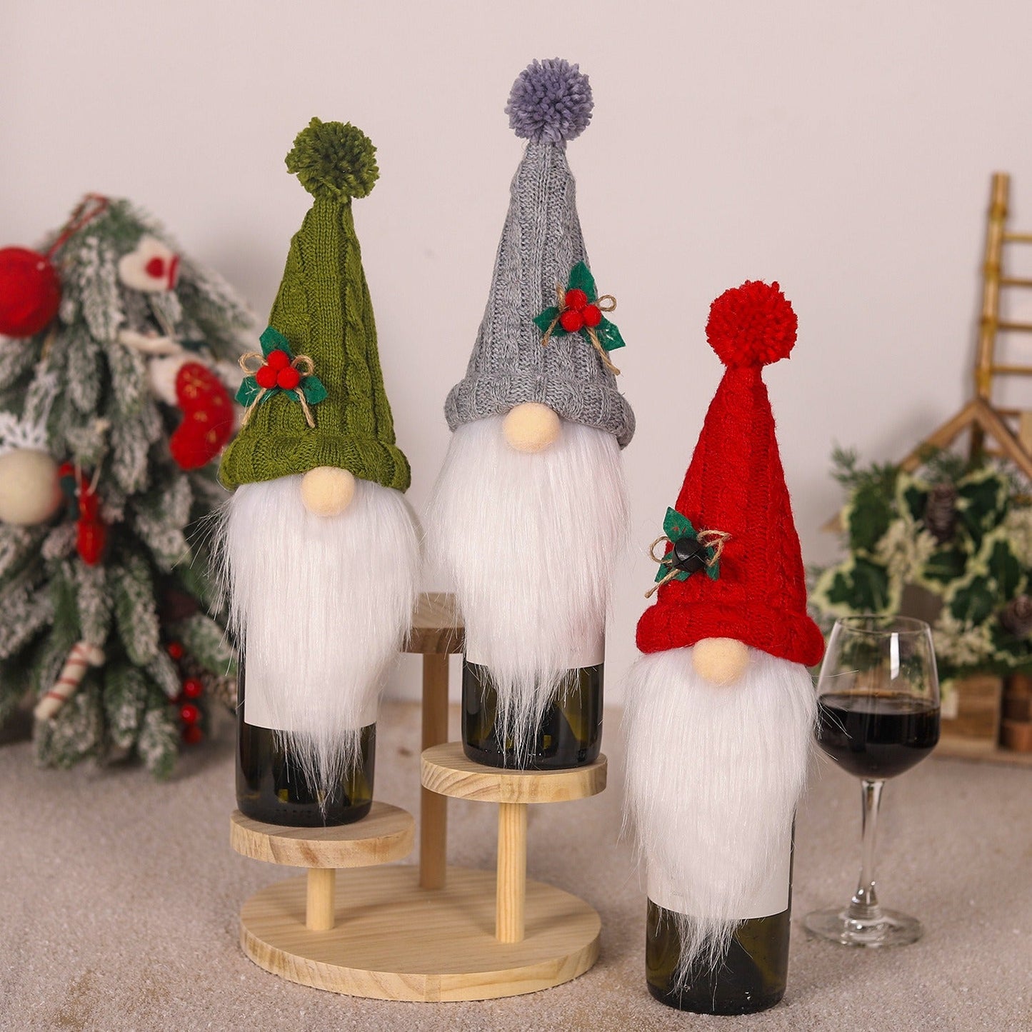 Christmas Decoration  Wine Bottle Forester Faceless (Copy)