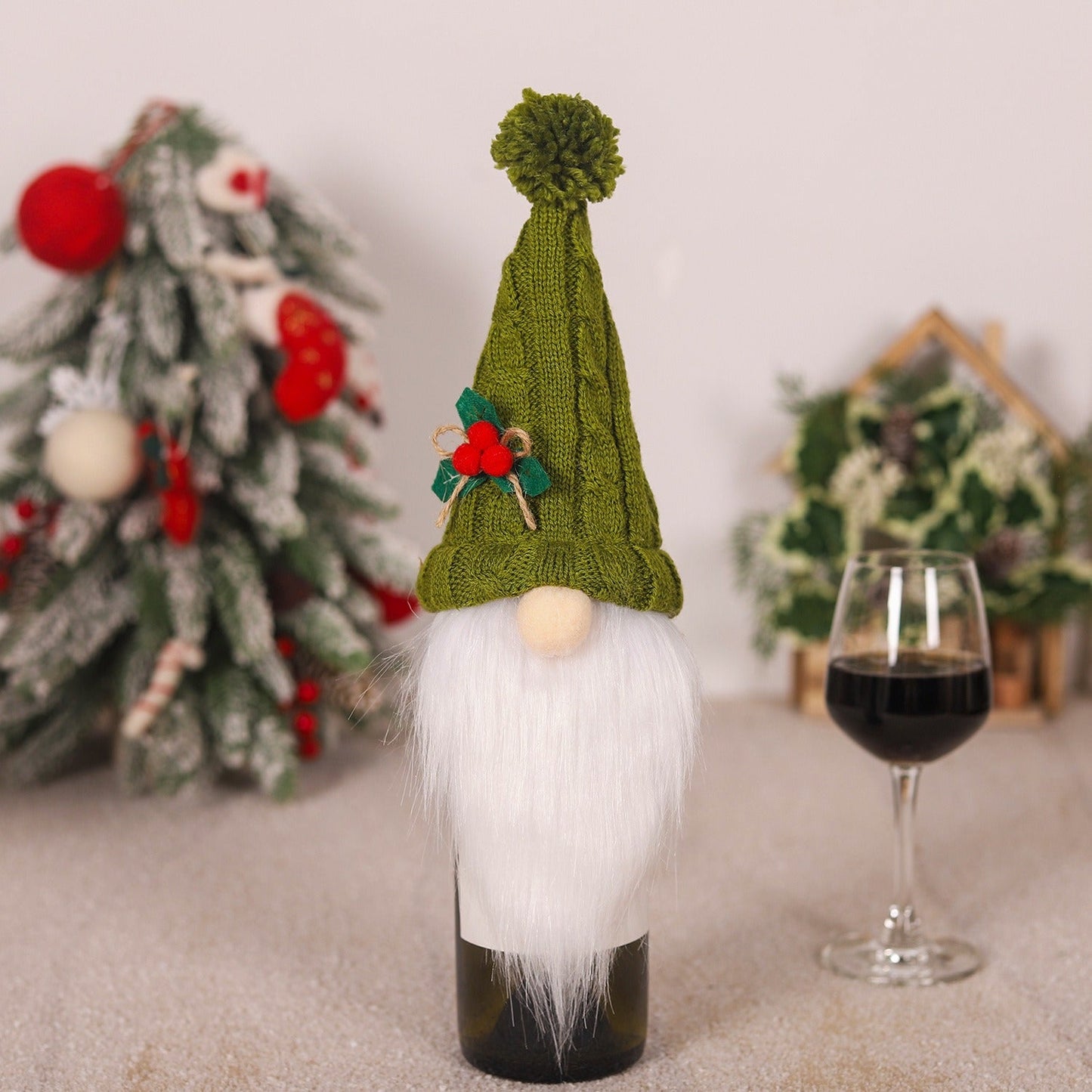 Christmas Decoration  Wine Bottle Forester Faceless (Copy)